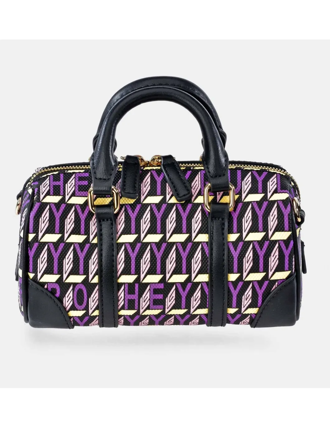 GUY LAROCHE mini bolso bandolera con asas de mano en lona estampada logo