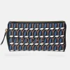 GUY LAROCHE monedero billetero grande para mujer en lona print logo