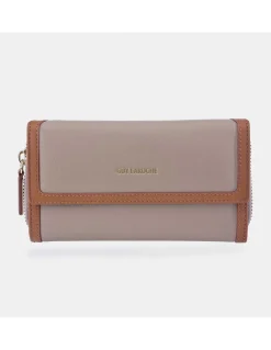 GUY LAROCHE monedero billetero con solapa para mujer en piel color