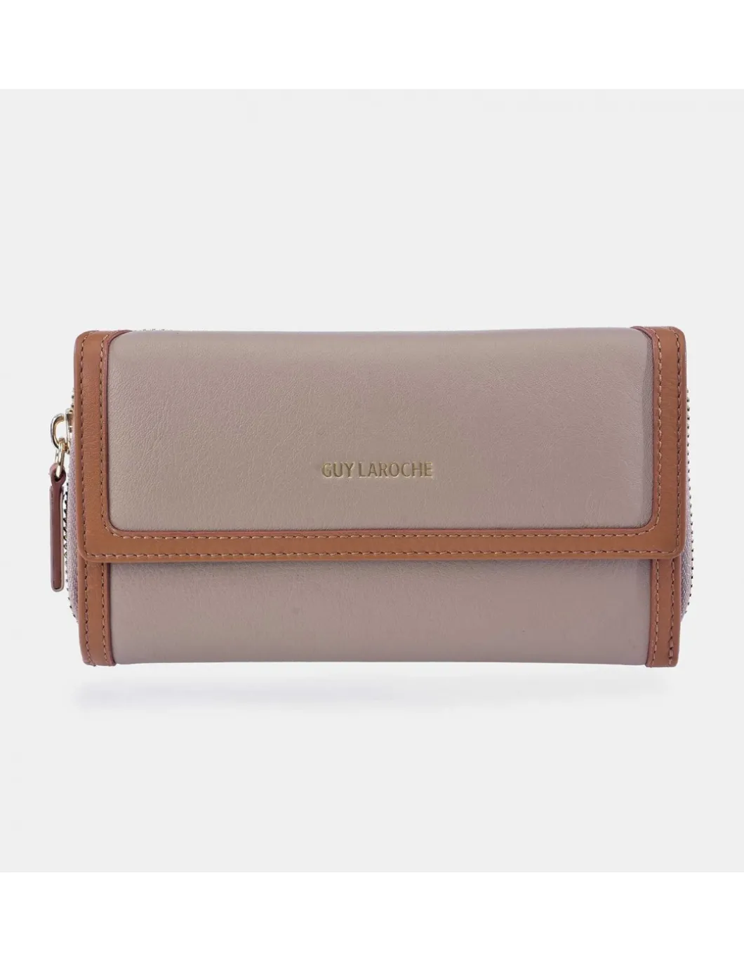 GUY LAROCHE monedero billetero con solapa para mujer en piel color