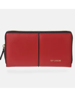 GUY LAROCHE monedero billetero para mujer con cremallera en piel suave