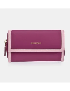 GUY LAROCHE monedero billetero con solapa para mujer en piel color