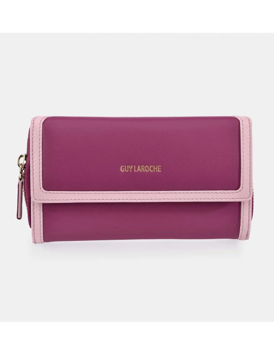 GUY LAROCHE monedero billetero con solapa para mujer en piel color