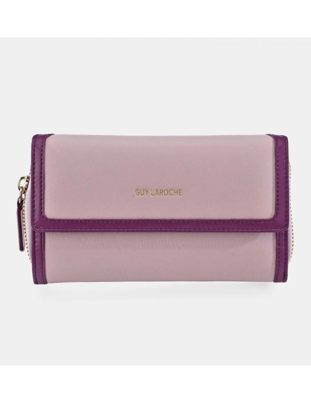 GUY LAROCHE monedero billetero con solapa para mujer en piel color