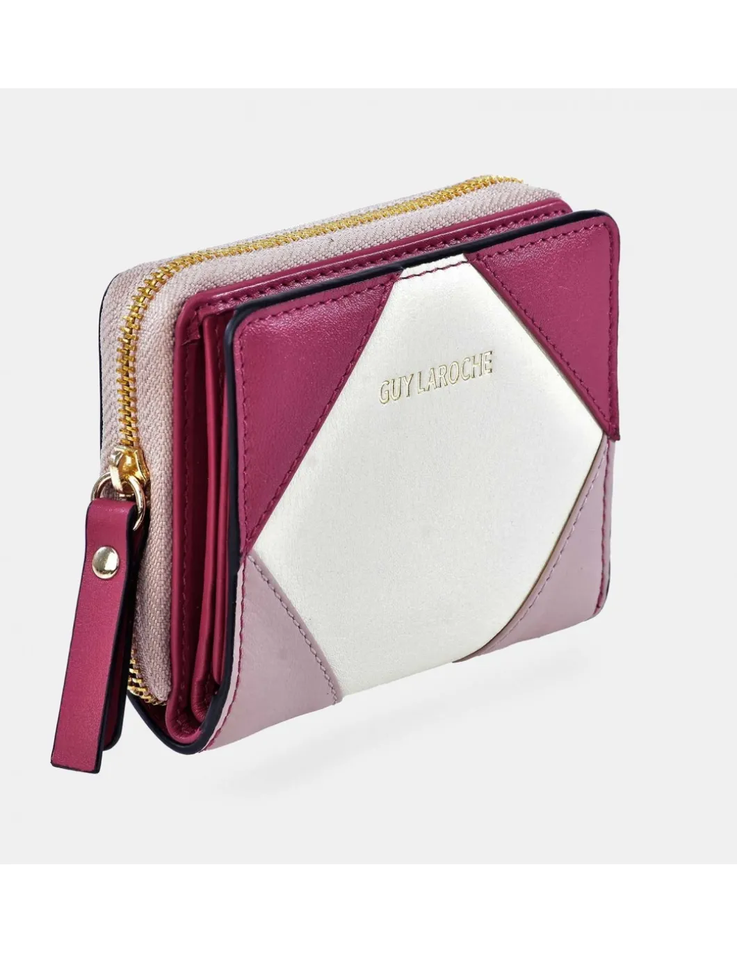 GUY LAROCHE monedero con tarjetero para mujer en piel patchwork
