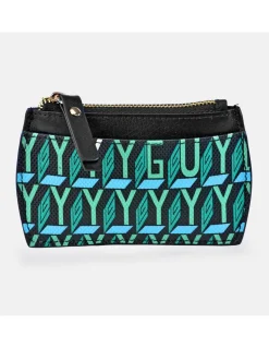 GUY LAROCHE monedero con tarjetero para mujer en lona print logo