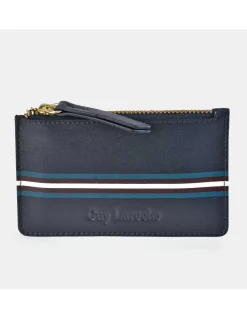 GUY LAROCHE Monedero plano con tarjetero para hombre en piel Rayas