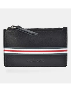 GUY LAROCHE Monedero plano con tarjetero para hombre en piel Rayas