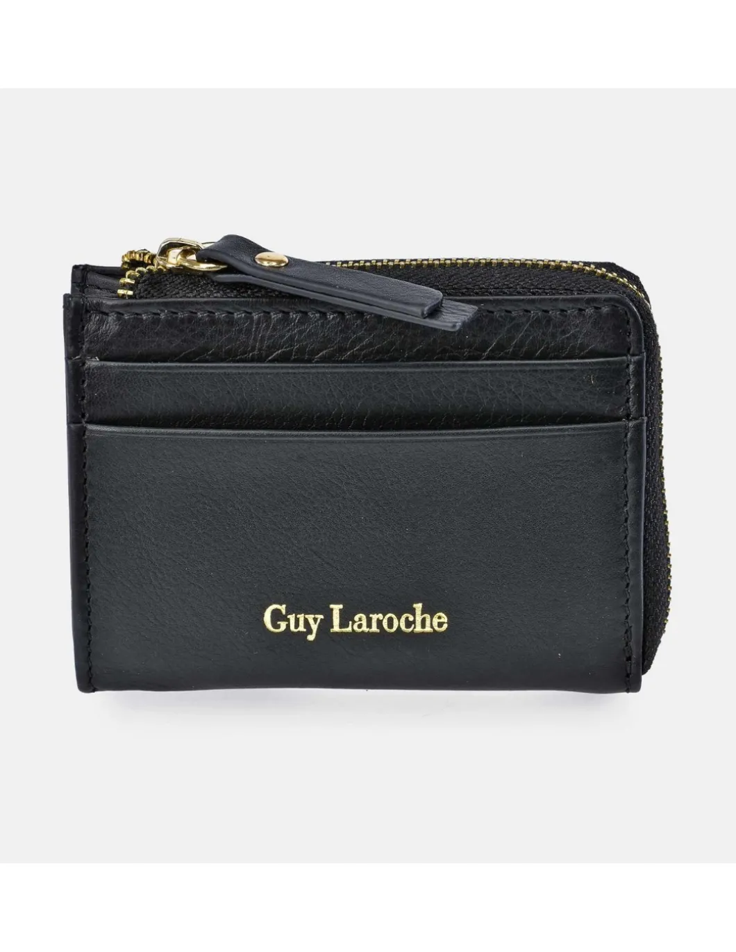 GUY LAROCHE Monedero tarjetero plano para mujer en piel
