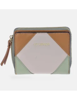 GUY LAROCHE Monedero tarjetero para mujer en piel patchwork