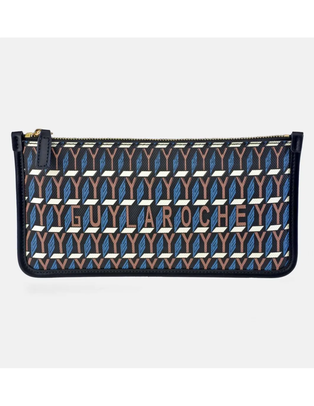 GUY LAROCHE pouch cremallera para mujer en lona print logo