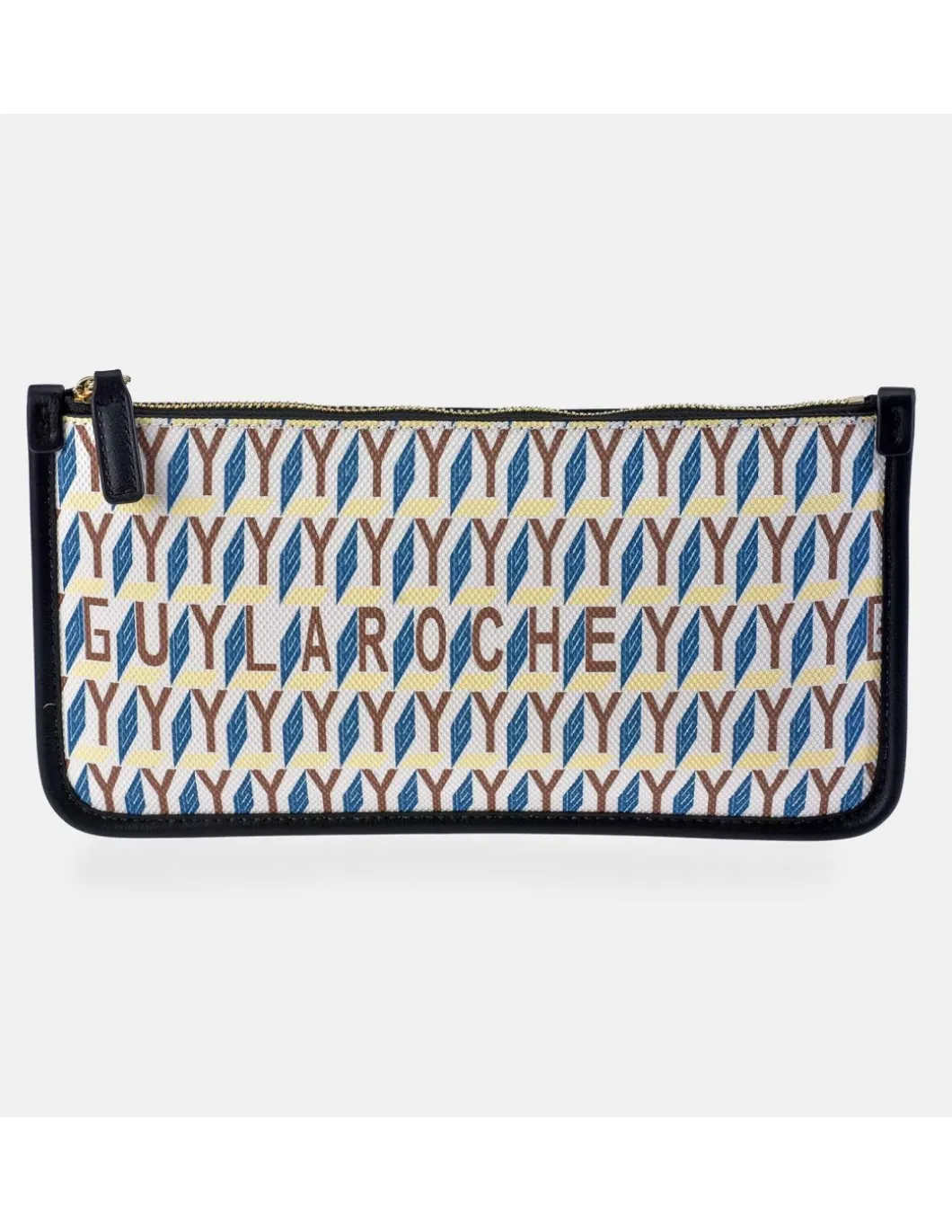 GUY LAROCHE pouch cremallera para mujer en lona print logo