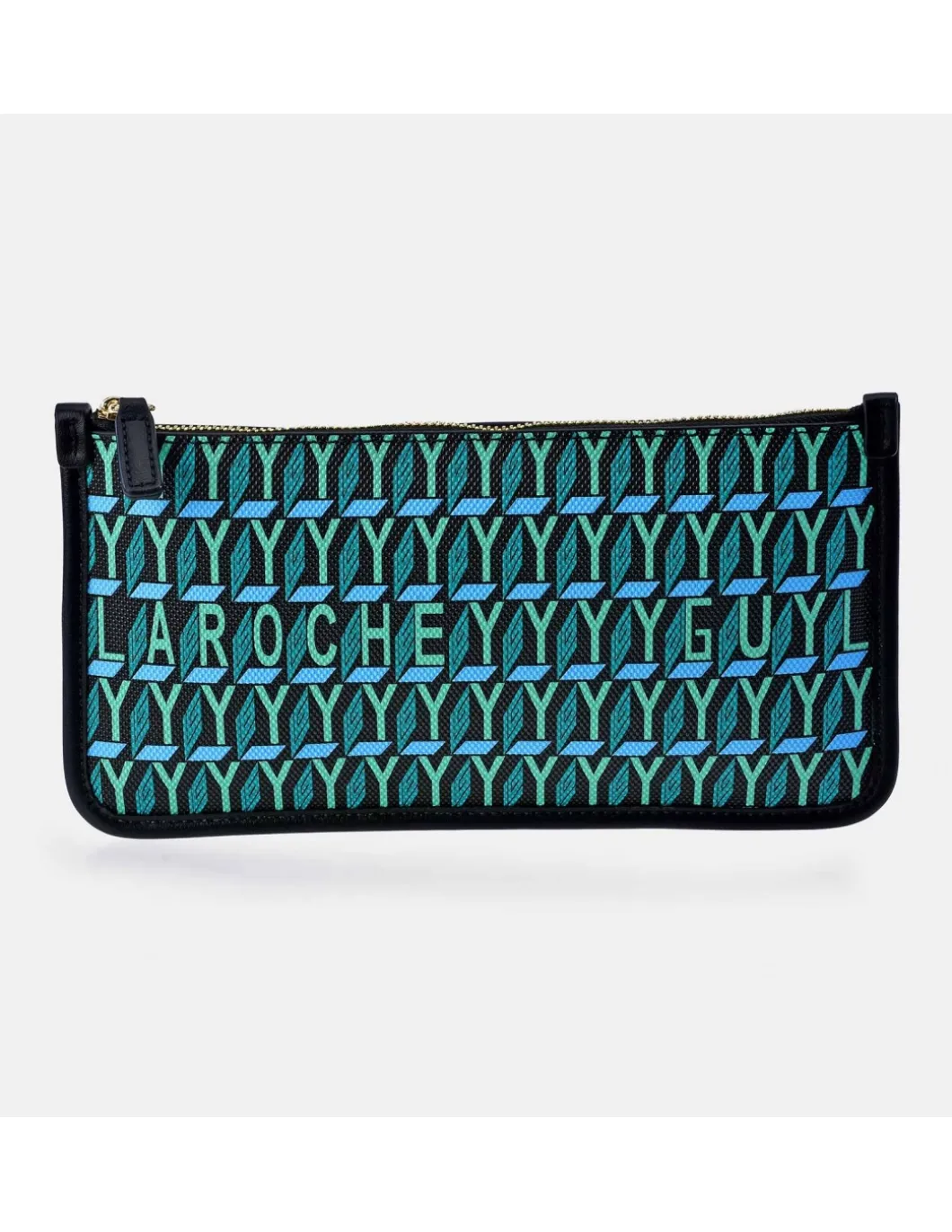 GUY LAROCHE pouch cremallera para mujer en lona print logo