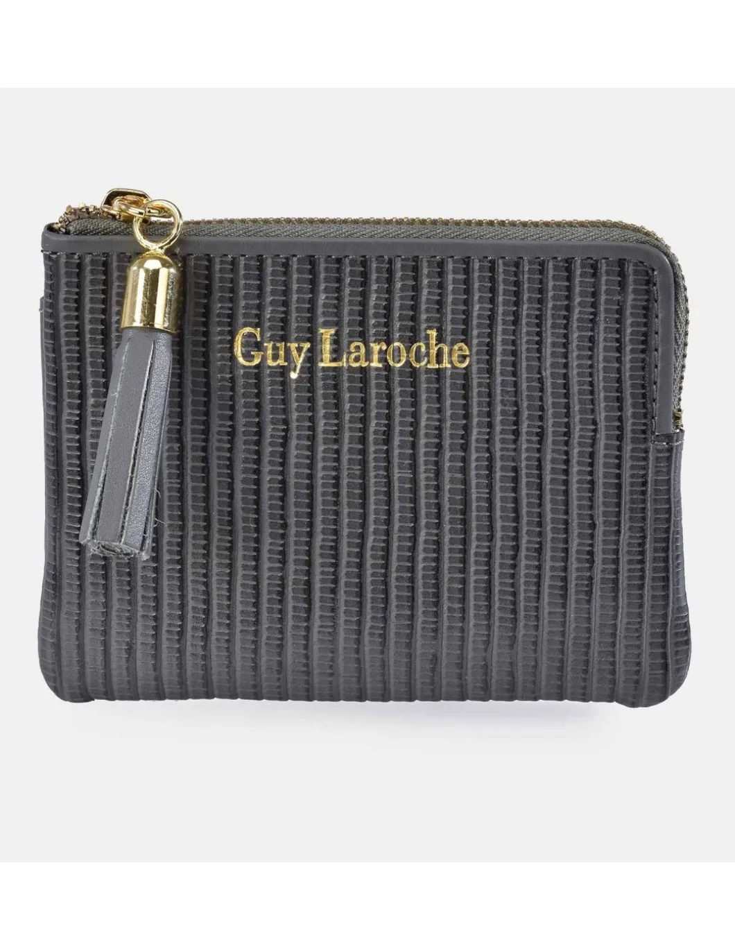 GUY LAROCHE tarjetero cremallera plano mujer sintético grabado Tejus