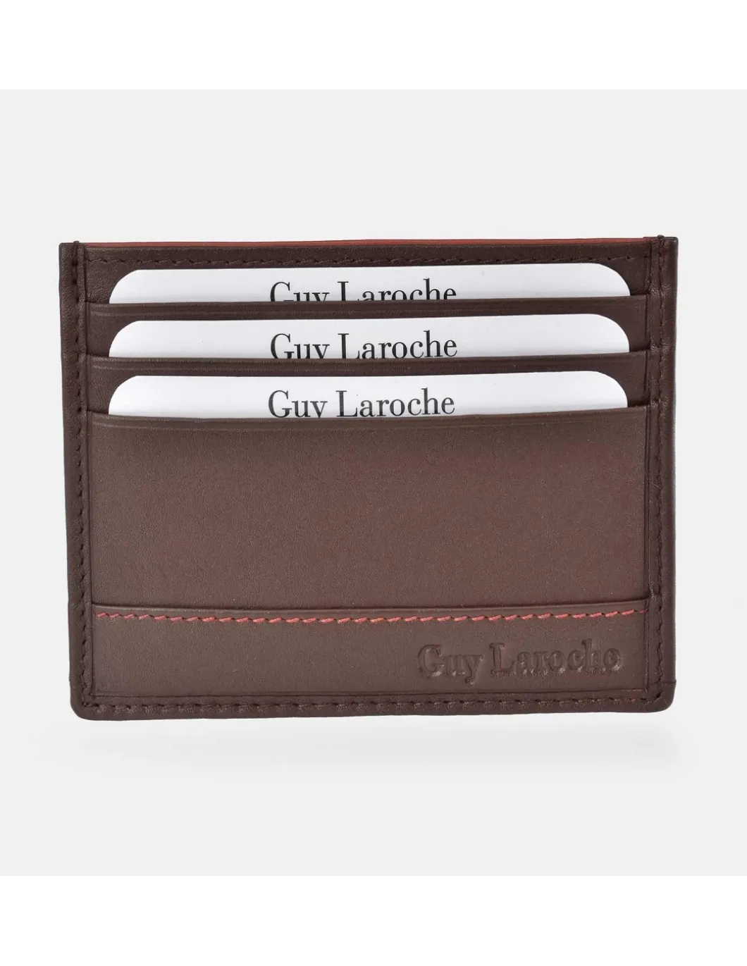 GUY LAROCHE Tarjetero de Hombre piel plano Calidad Sedalina