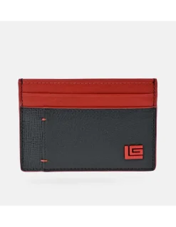 GUY LAROCHE Tarjetero plano para caballero en piel bicolor