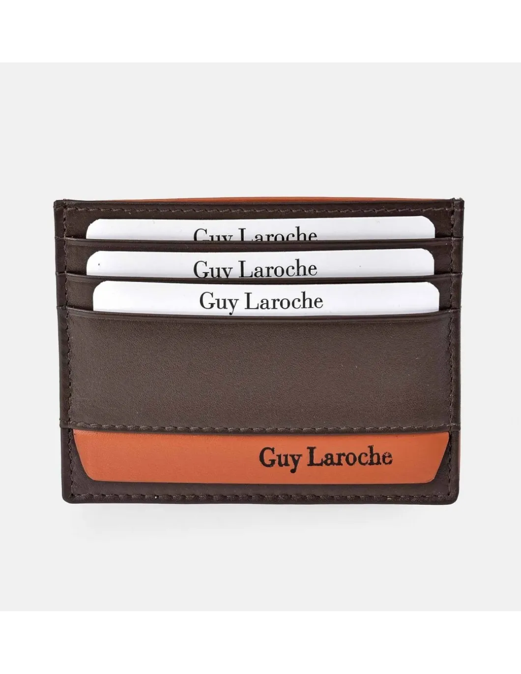 GUY LAROCHE Tarjetero plano para hombre en piel colores