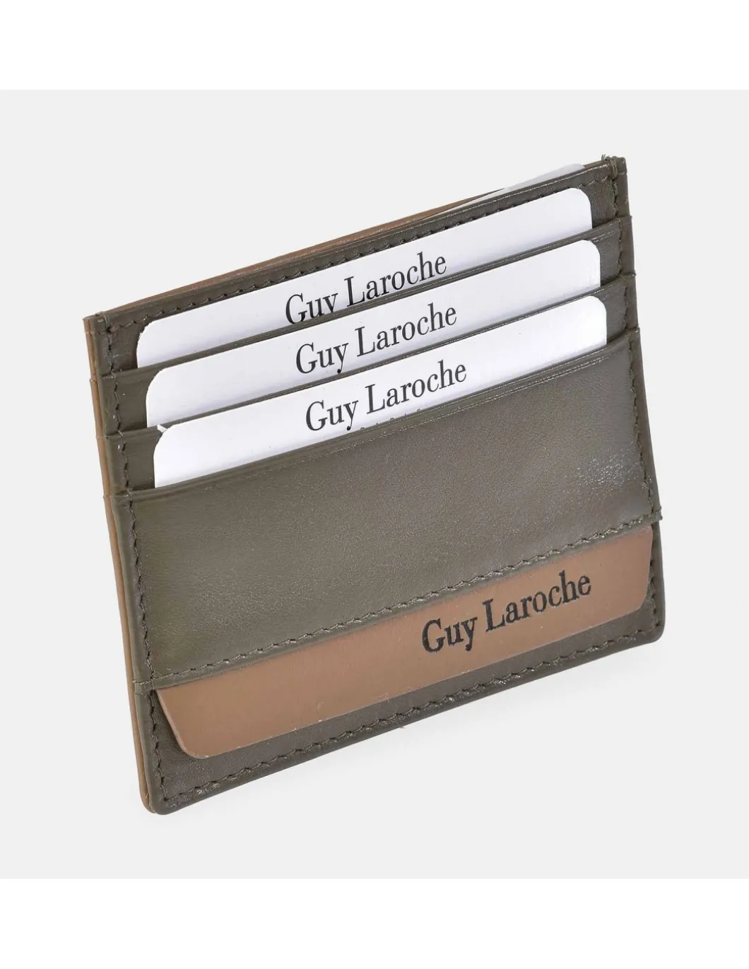 GUY LAROCHE Tarjetero plano para hombre en piel colores