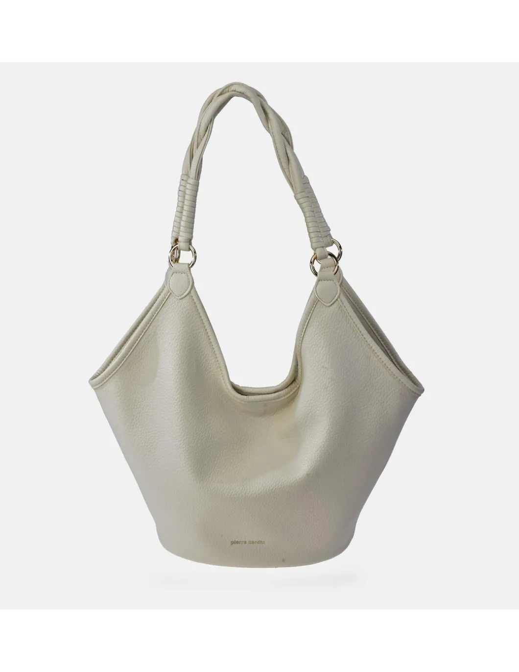 PIERRE CARDIN Bolso estilo Hobo para mujer en símil piel grano fino
