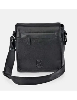 PIERRE CARDIN bolso bandolera para hombre con solapa en piel Napa