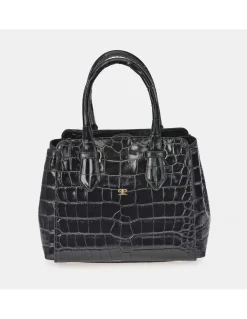 PIERRE CARDIN bolso Carryall de mano para mujer en piel grabado