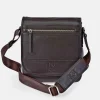 PIERRE CARDIN Bolso cruzar hombre piel con bandolera nylon