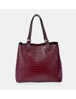 PIERRE CARDIN Bolso de mano grabado para mujer con doble asa y bandolera