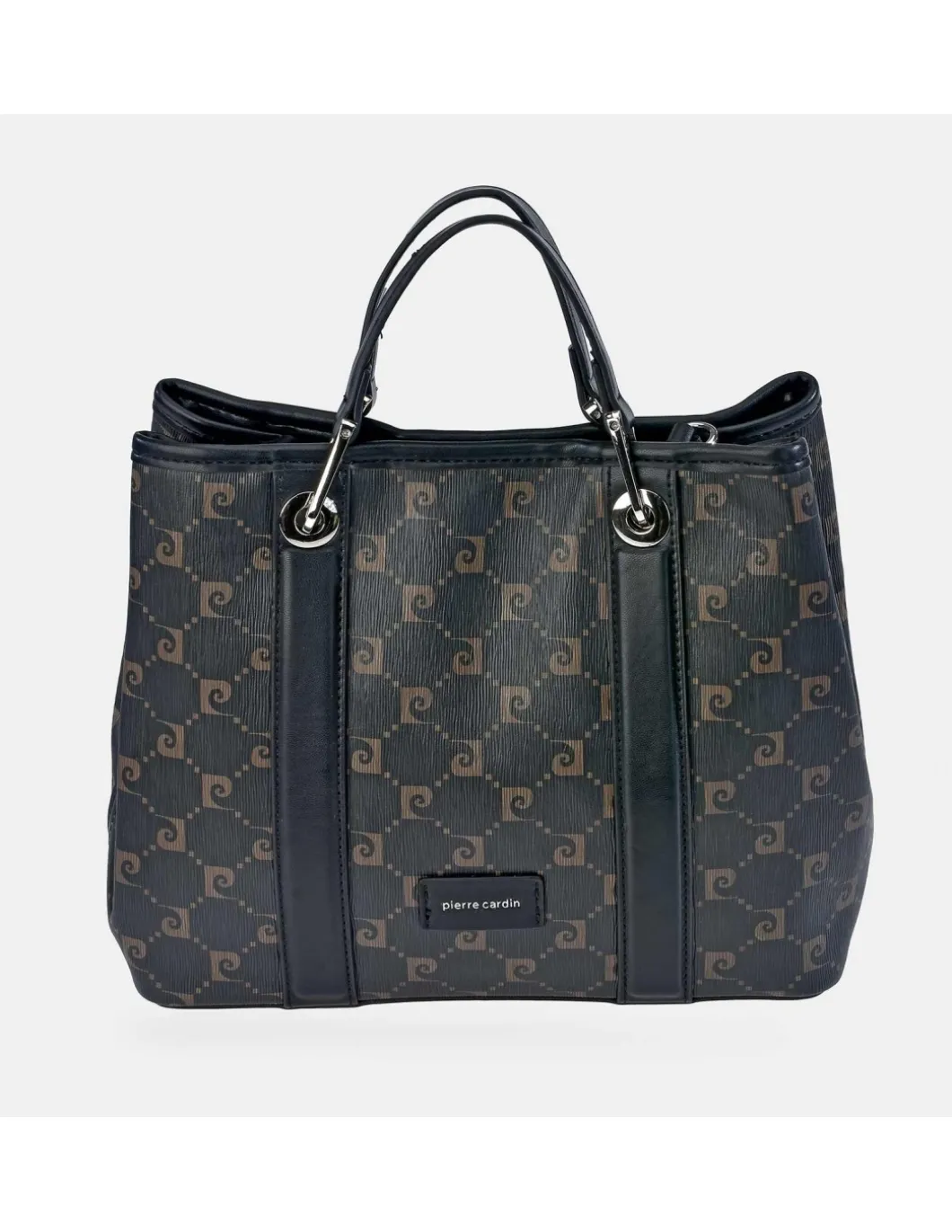 PIERRE CARDIN bolso de mano PU ajustable con bandolera en lona estampada