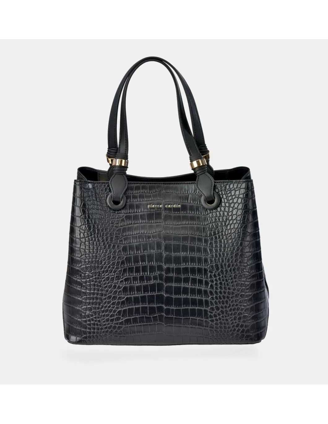 PIERRE CARDIN Bolso de mano grabado para mujer con doble asa y bandolera
