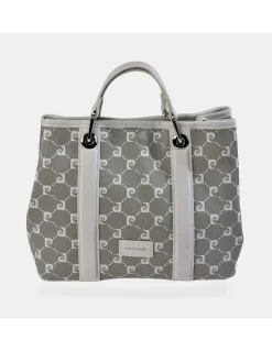 PIERRE CARDIN bolso de mano PU ajustable con bandolera en lona estampada