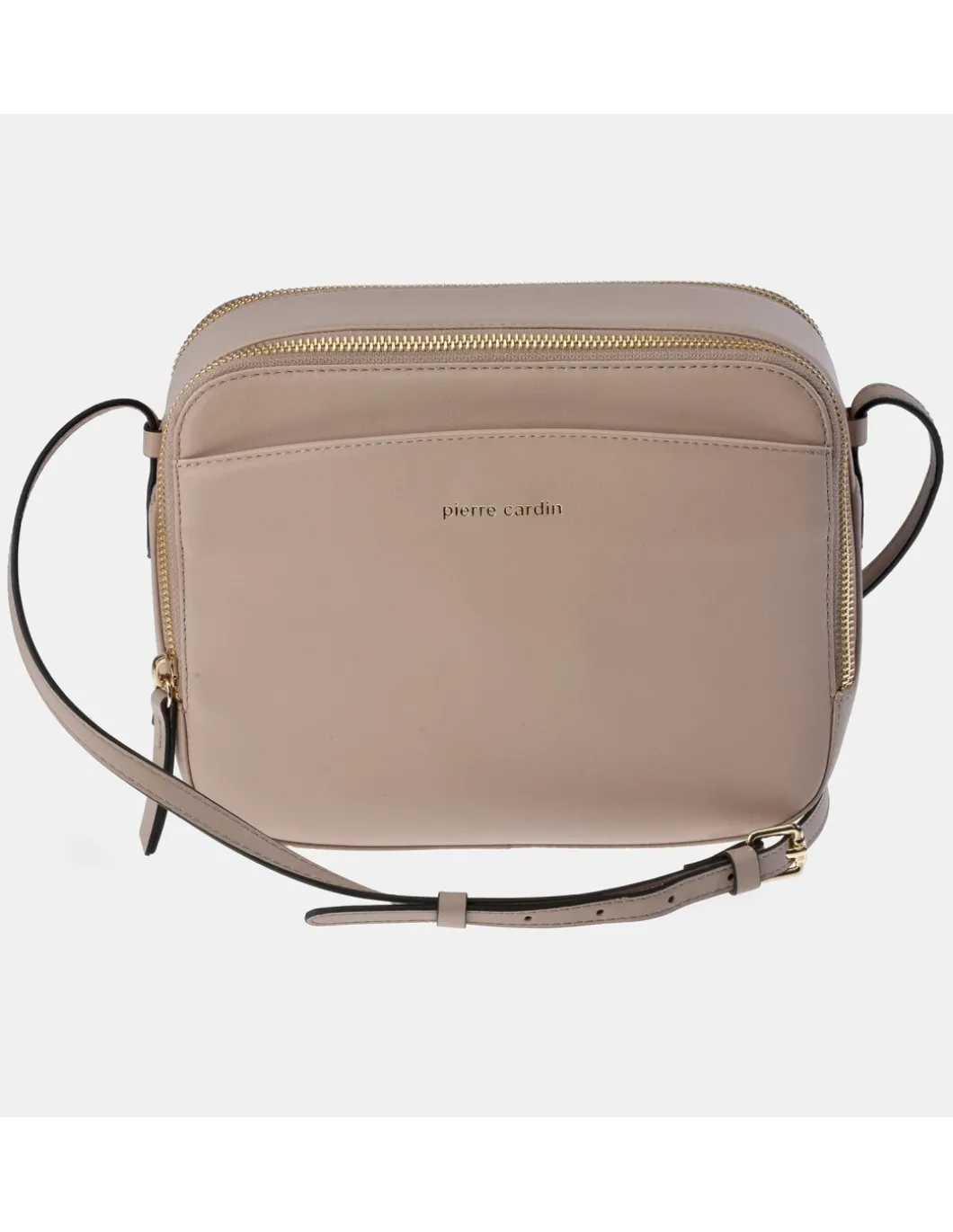 PIERRE CARDIN bolso de piel con bandolera y cremallera