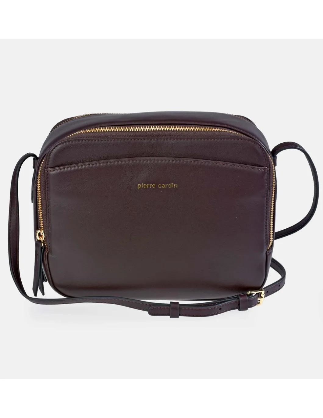 PIERRE CARDIN bolso de piel con bandolera y cremallera
