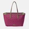 PIERRE CARDIN bolso shopping grande en lona estampada con cierre
