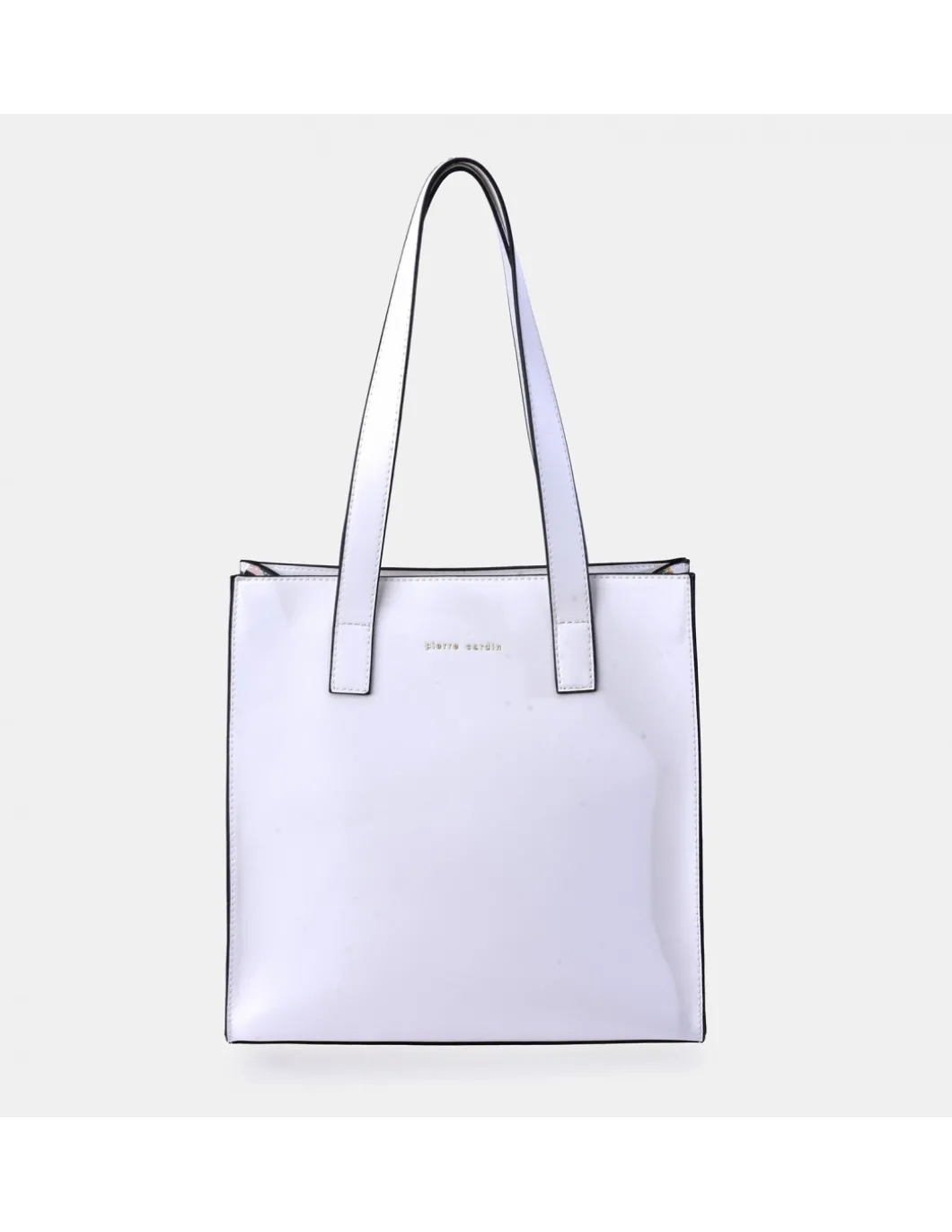 PIERRE CARDIN Bolso shopper cuadrado con asas largas para mujer en lona estampada