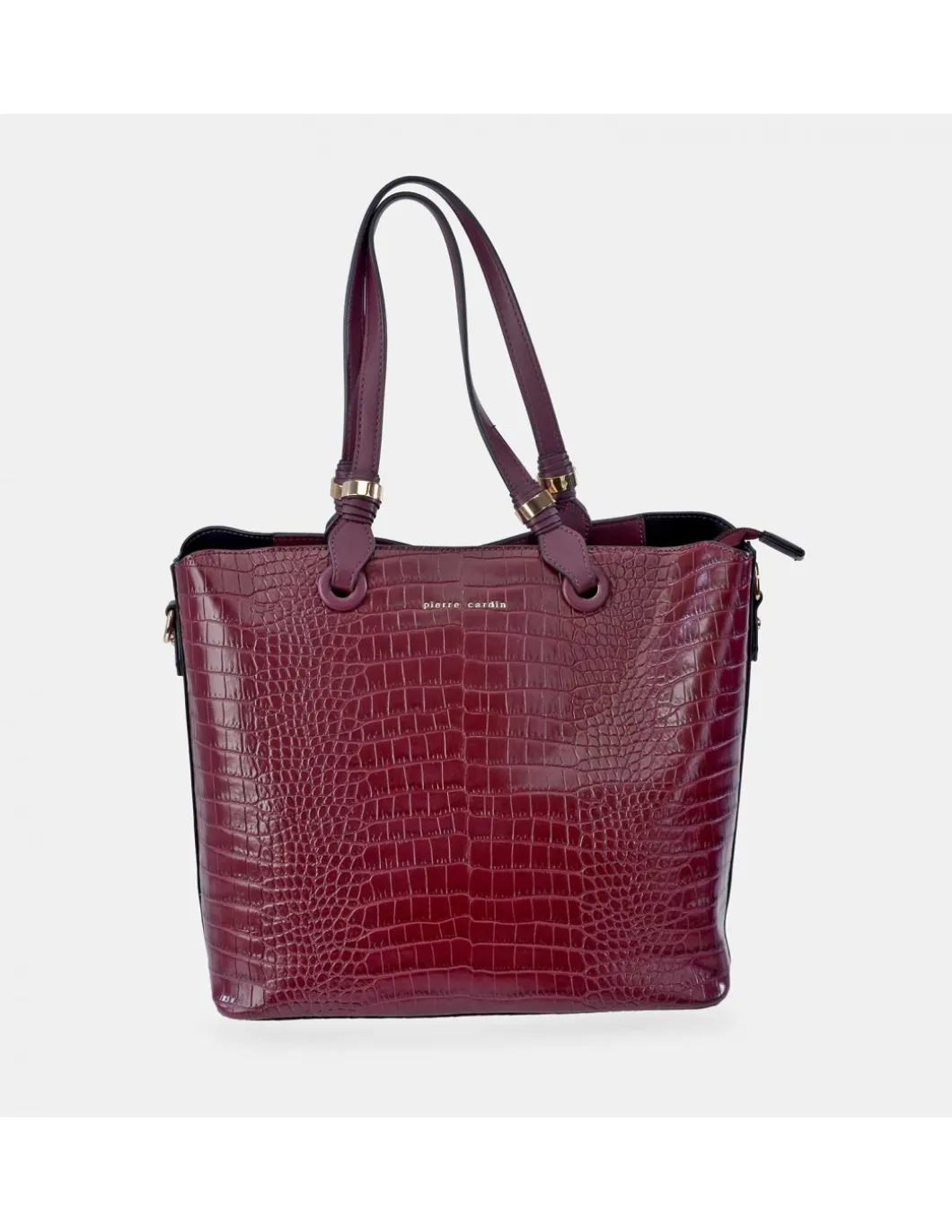 PIERRE CARDIN Bolso Shopping grabado para mujer con asas largas y bandolera