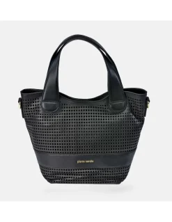 PIERRE CARDIN Bolso shopping con asas y bandolera para mujer en piel trenzado