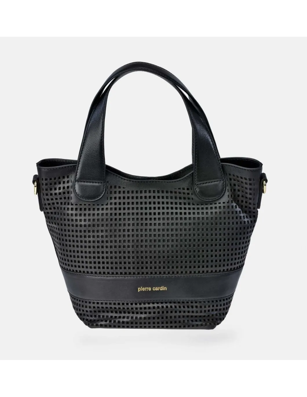 PIERRE CARDIN Bolso shopping con asas y bandolera para mujer en piel trenzado