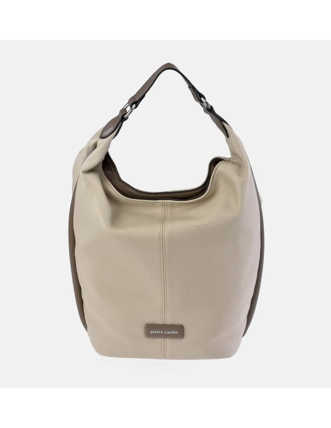 PIERRE CARDIN bolso tote en piel combinada