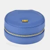 PIERRE CARDIN Joyero mini redondo en piel con cremallera