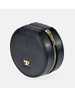 PIERRE CARDIN Joyero mini redondo en piel con cremallera