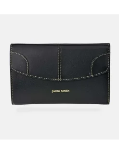 PIERRE CARDIN monedero billetera grande con solapas para mujer en piel suave