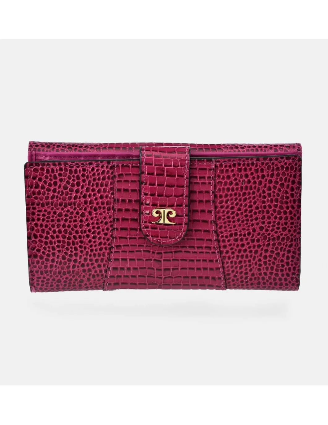 PIERRE CARDIN Monedero billetero grande para mujer piel grabada Coco