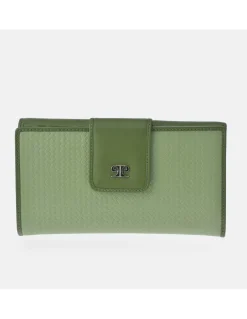 PIERRE CARDIN Monedero billetero Grande para mujer en piel espigas