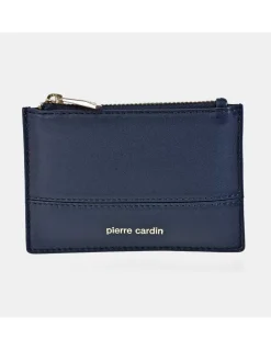 PIERRE CARDIN tarjetero con monedero para mujer en piel grano