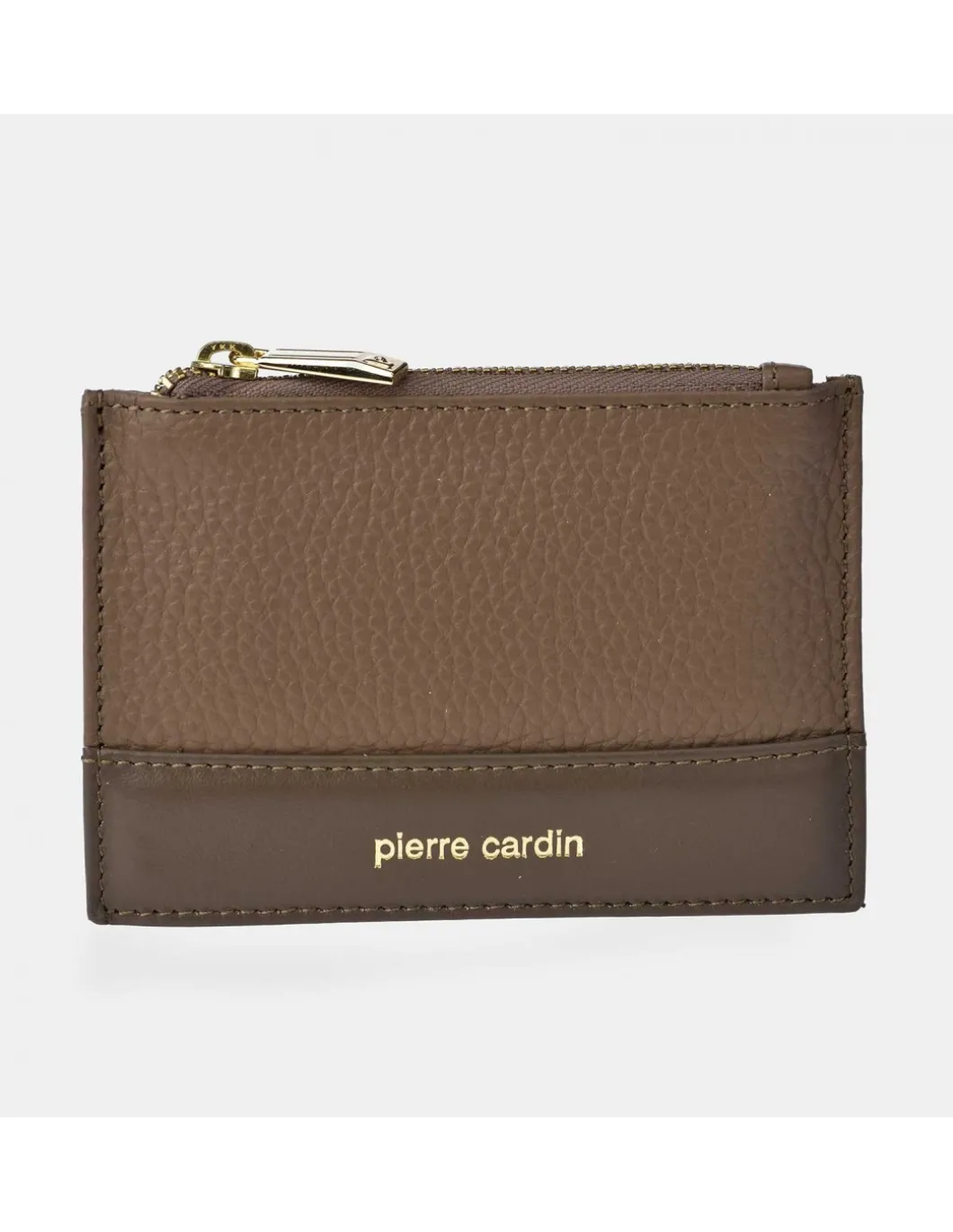 PIERRE CARDIN tarjetero con monedero para mujer en piel grano