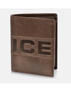 POLICE cartera de piel para hombre con monedero interior con logo grabado