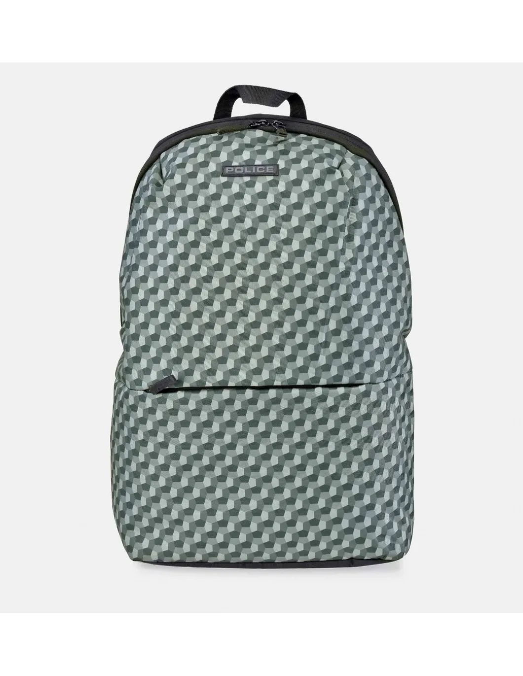 POLICE Mochila liviana en Nylon estampado 3D con cremallera