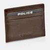 POLICE tarjetero plano de piel para hombre