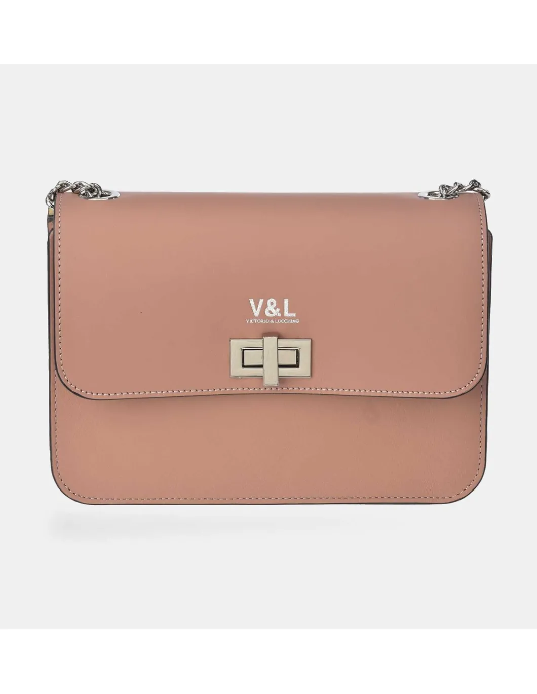 Victorio & Lucchino Bolso con cadena y solapa para mujer en piel