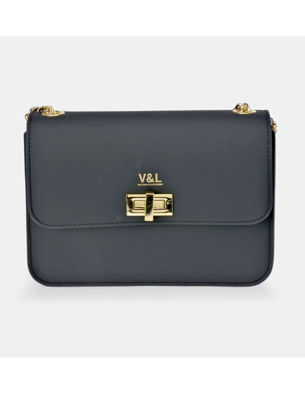 Victorio & Lucchino Bolso con cadena y solapa para mujer en piel